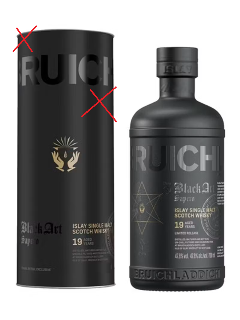 Bruichladdich Black Art Sapero 19 Years  47.8%vol.  0,7 Liter