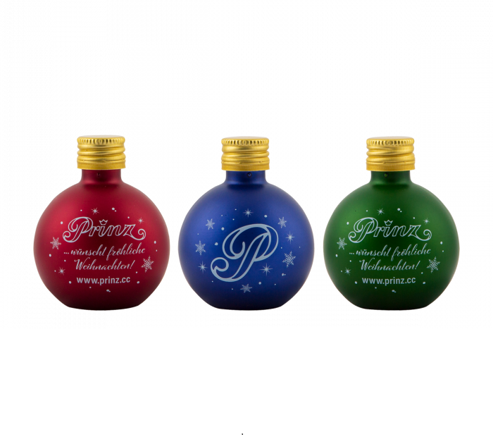 Prinz 3er Box Christbaumkugel 40%. 3x 0,04 Liter Prinz 3er Box Christbaumkugel 40%. 3x 0,04 Liter