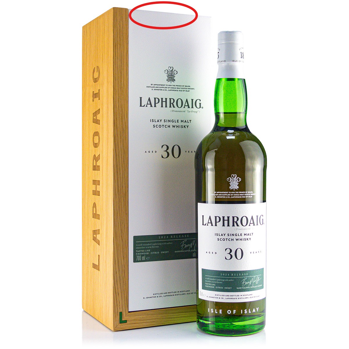 Sonderposten: Laphroaig 30 Jahre Islay Single Malt Scotch Whisky 45.8%vol. 0,7 Liter