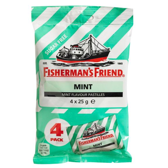 Fisherman's Friend Sugar Free Mint Green 4x25g