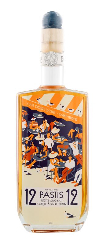12/12 Pastis de Saint Tropez Rendezvous en Terrasse 45%vol. 0,7 Liter