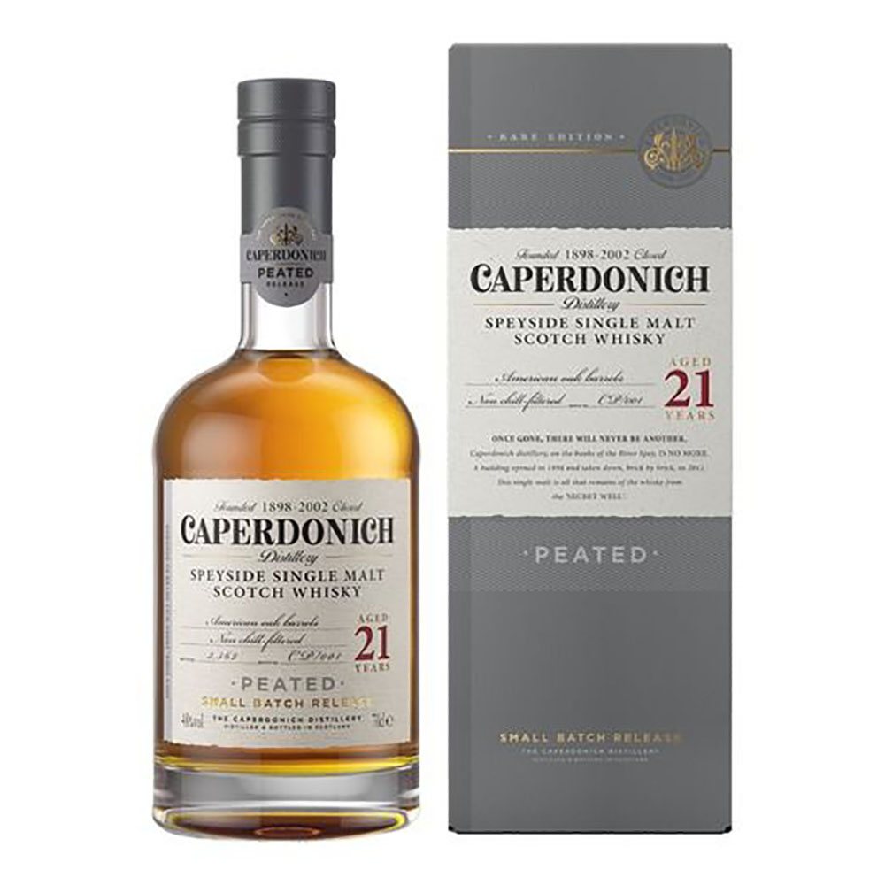 Caperdonich 21 years peated 0.7 liters 48% vol. Caperdonich 21 years peated 0.7 liters 48% vol.