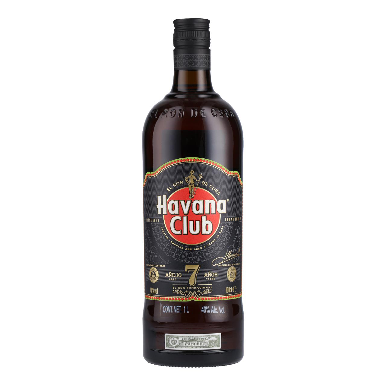 Havana Club Anejo 7 Years 1 Liter 40%vol. Havana Club Anejo 7 Years 1 Liter 40%vol.