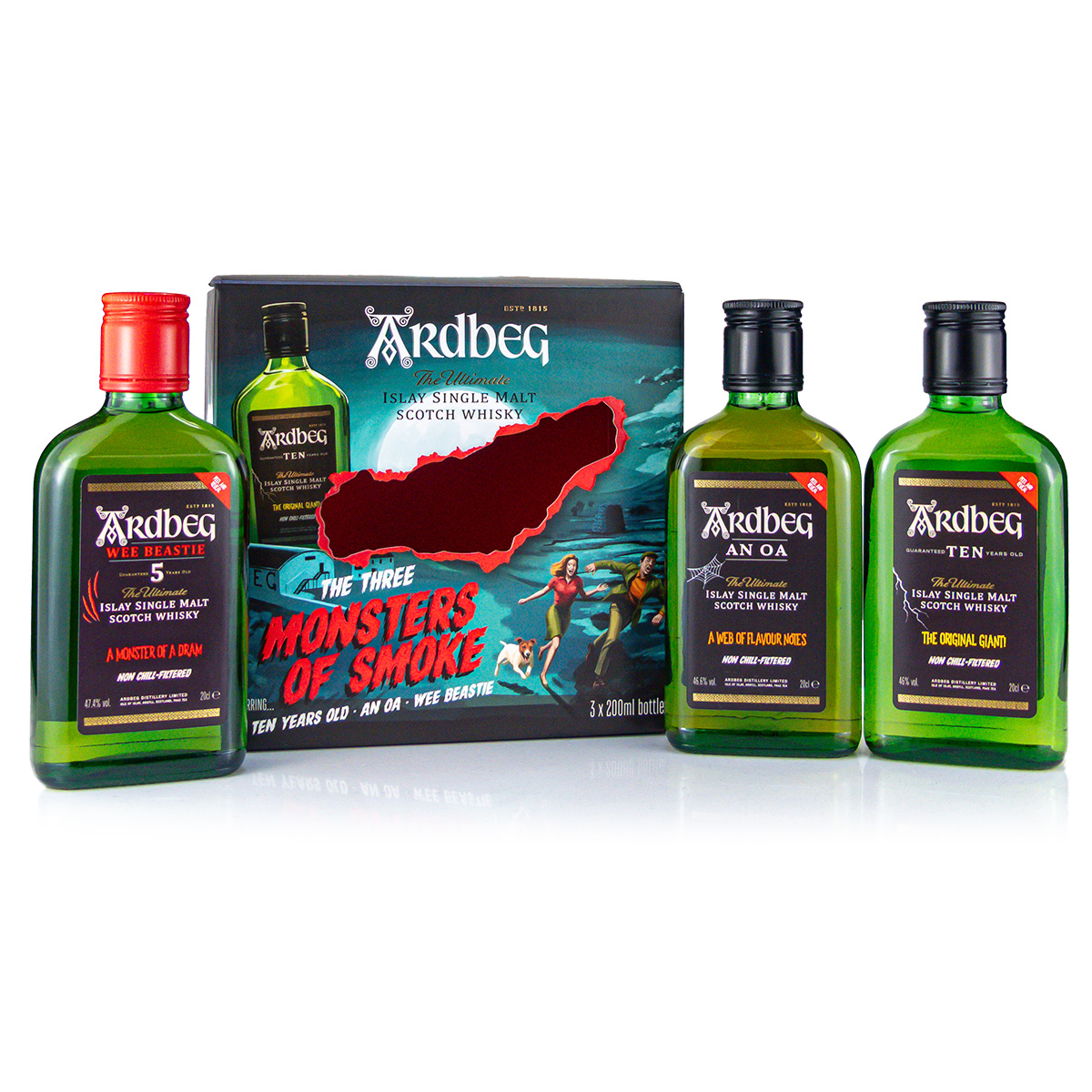 Ardbeg Monsters of Smoke Whisky Set 46.7%vol (3 x 20cl)