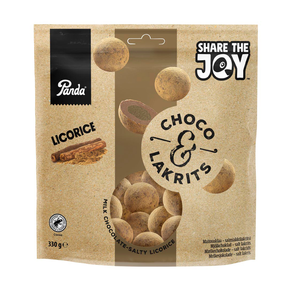 Panda Soft Choco & Lakrits 330g