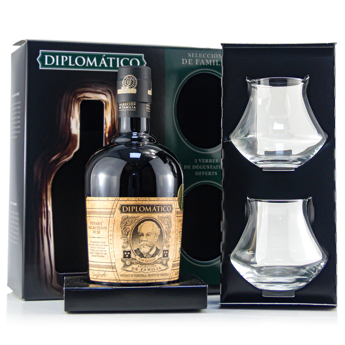 Diplomatico Seleccion de Familia + 2 Glasses 0,7 Liter 43%vol