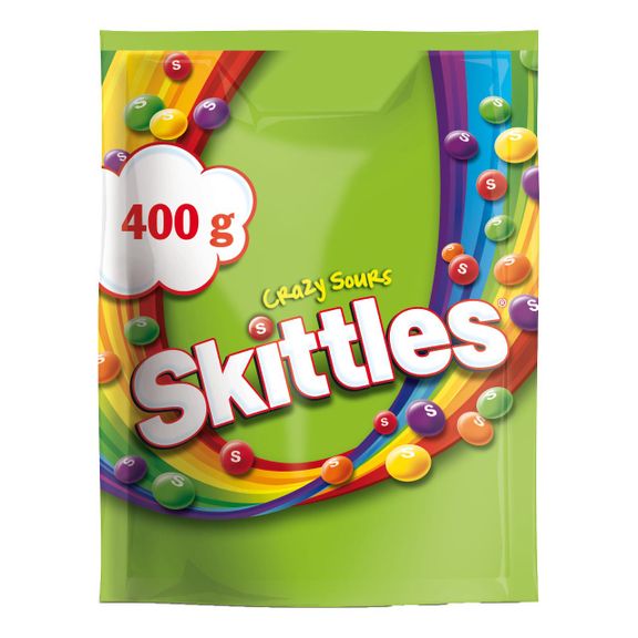 Skittles Crazy Sours XL-Beutel Original 400g