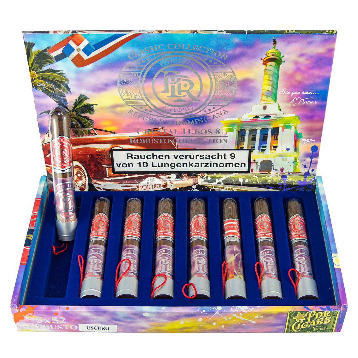 PDR 1878 OSCURA Robusto Crystal Tubo 8er PDR 1878 OSCURA Robusto Crystal Tubo 8er