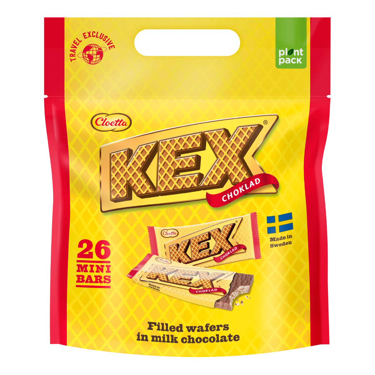 Cloetta KEX Bars 338g – Classic Swedish wafer bars in milk chocolate