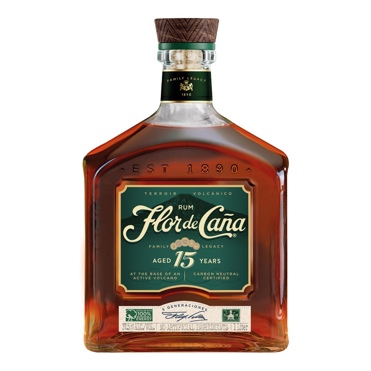 Flor de Cana 15 Years 37,5%vol 1 Liter