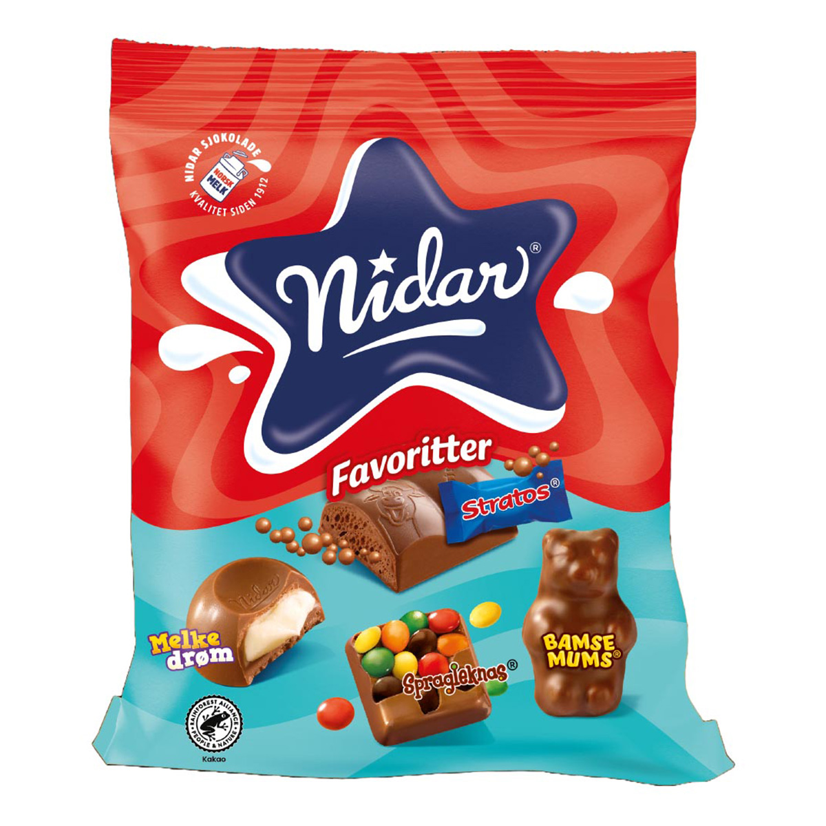 Nidar Favoritter Schokolade mit versch. Füllungen 200g