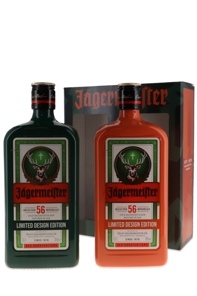 Jägermeister Pantone Green + Orange 35%vol 1,4 Liter Duopack