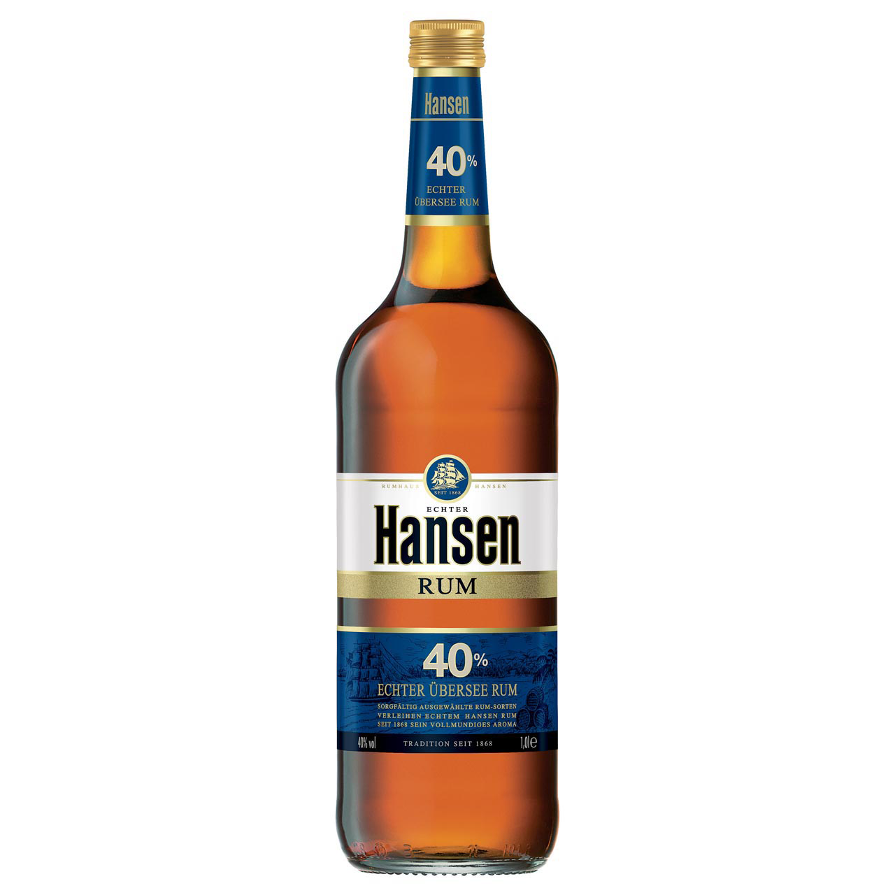Hansen Blau Rum 1 Liter 40%vol. Hansen Blau Rum 1 Liter 40%vol.