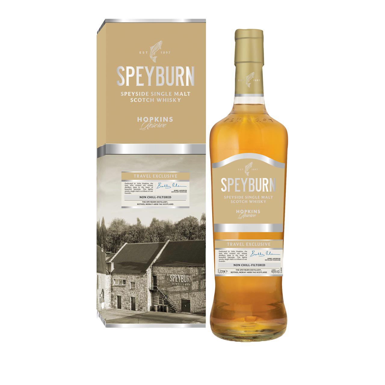 Speyburn Hopkins Reserve 1 liter 46% vol. Speyburn Hopkins Reserve 1 liter 46% vol.