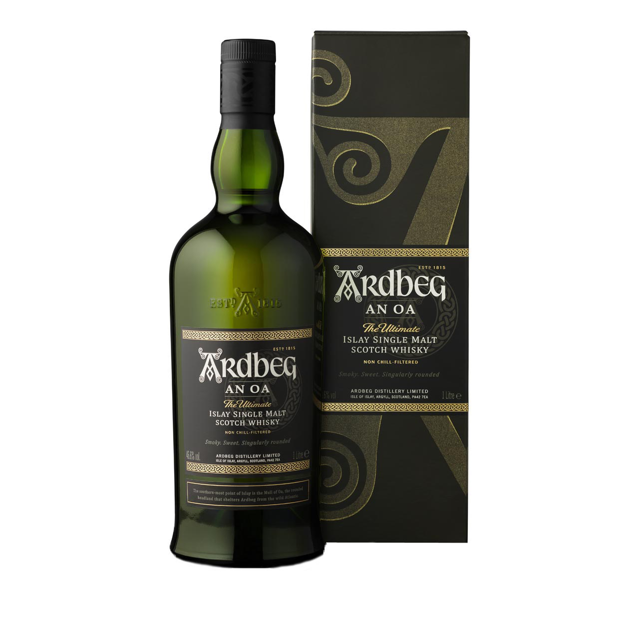 Ardbeg AN OA 1 liter 46.6% vol. Ardbeg AN OA 1 liter 46.6% vol.