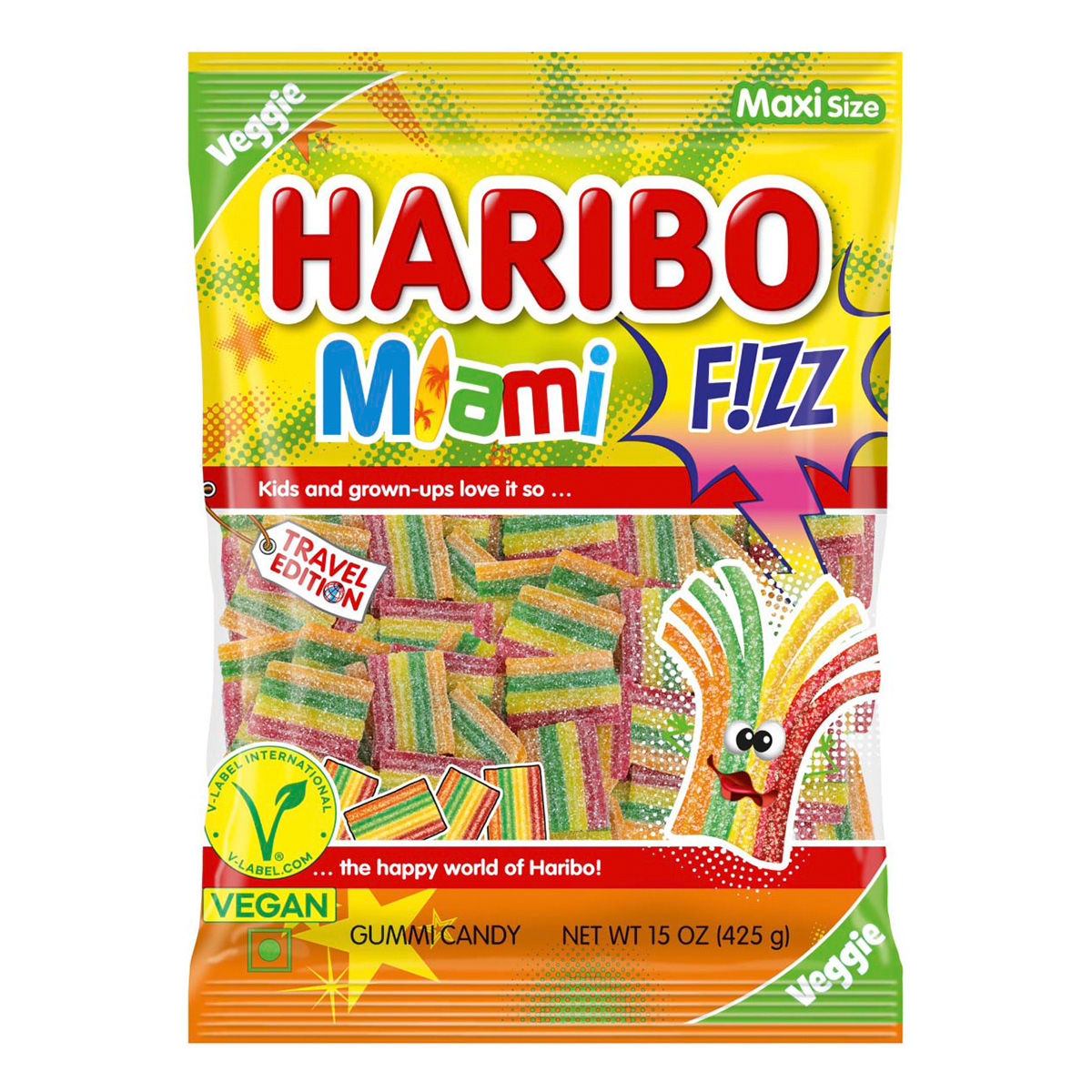 HARIBO Miami Fizz – Vegan Fruit Gums 425 g
