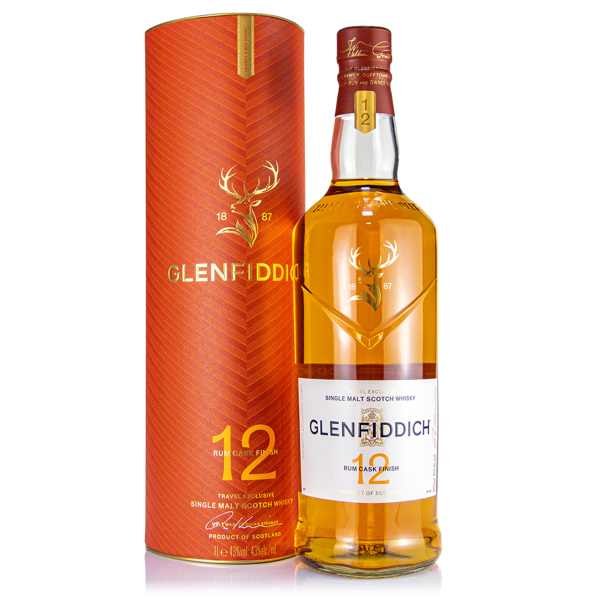 Glenfiddich 12 Years Rum Cask 43%vol. 1 Liter