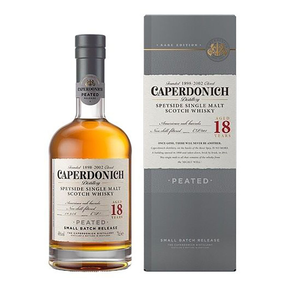 Caperdonich 18 Years Peated Speyside 0.7 liters 48% vol. Caperdonich 18 Years Peated Speyside 0.7 liters 48% vol.