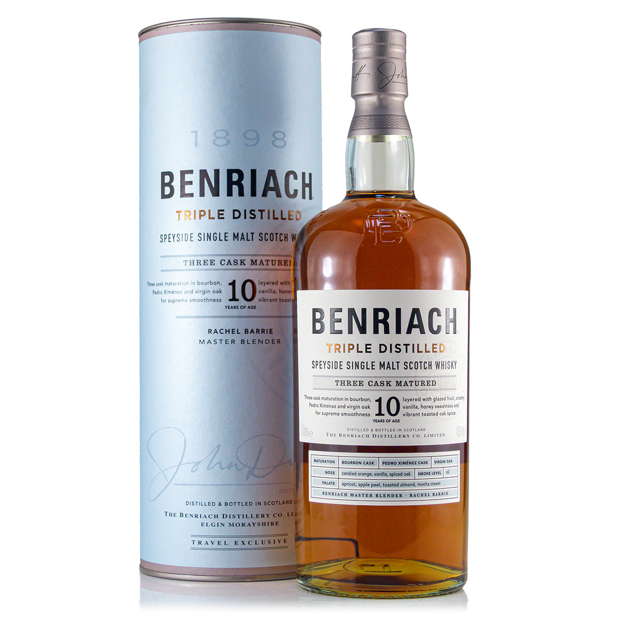 BenRiach Triple Distilled 10 Years 1 liters 43% vol.