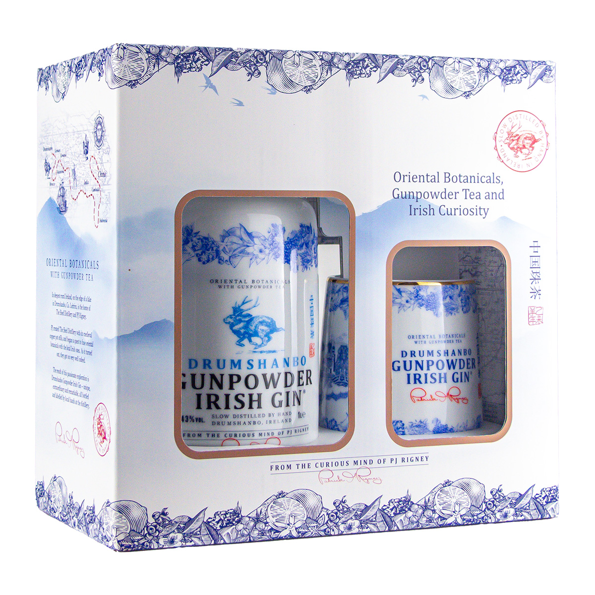 Drumshanbo Gunpowder Gin Keramik + Mug 43%vol. 1 Liter