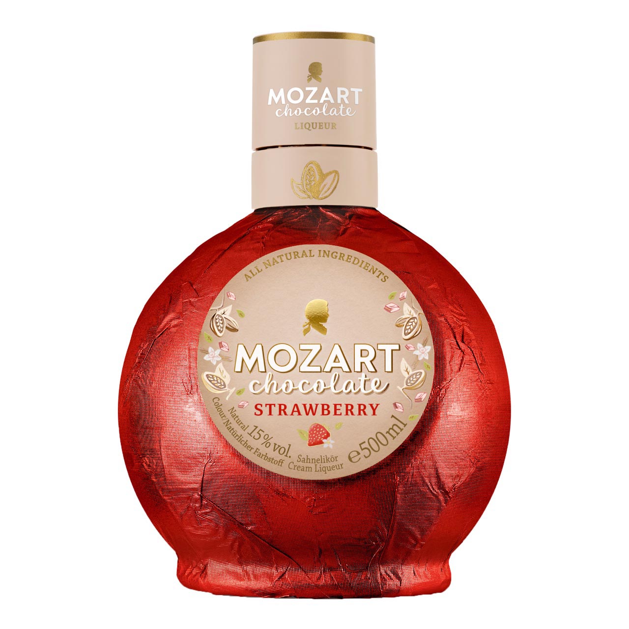 Mozart white Chocolate and Strawberry 0,5 liter 15%vol.