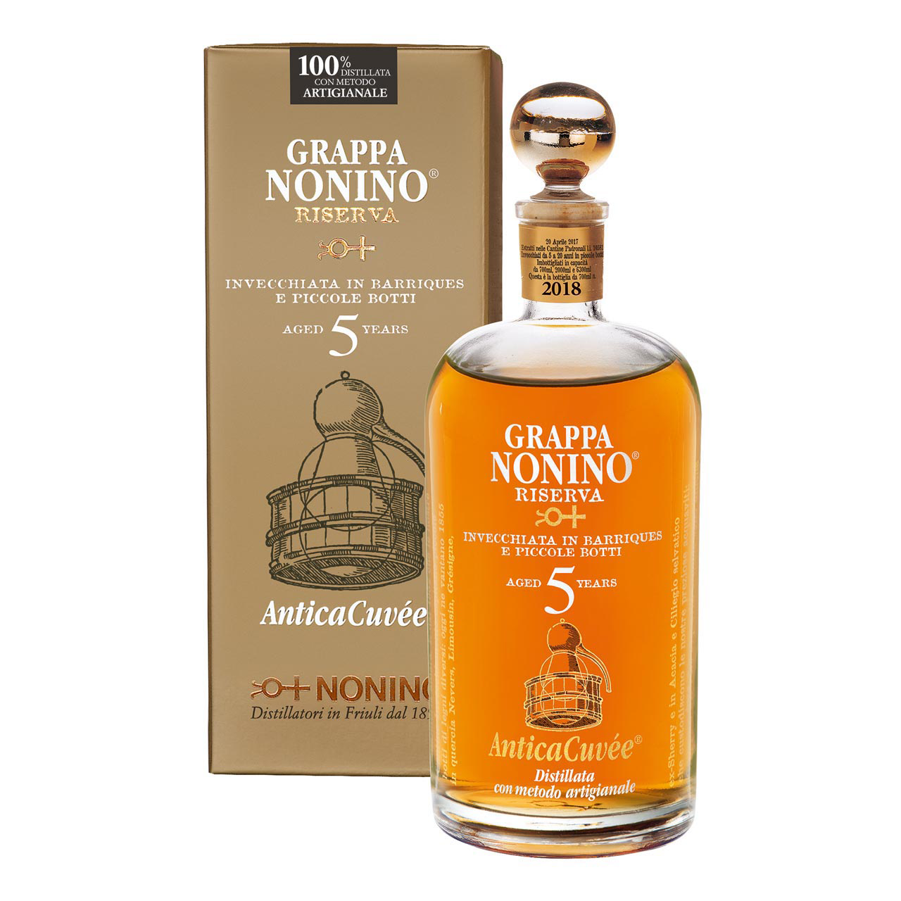 Nonino Grappa Antica Cuvee Invecchiata in Barriques 0,7 Liter 43%vol.