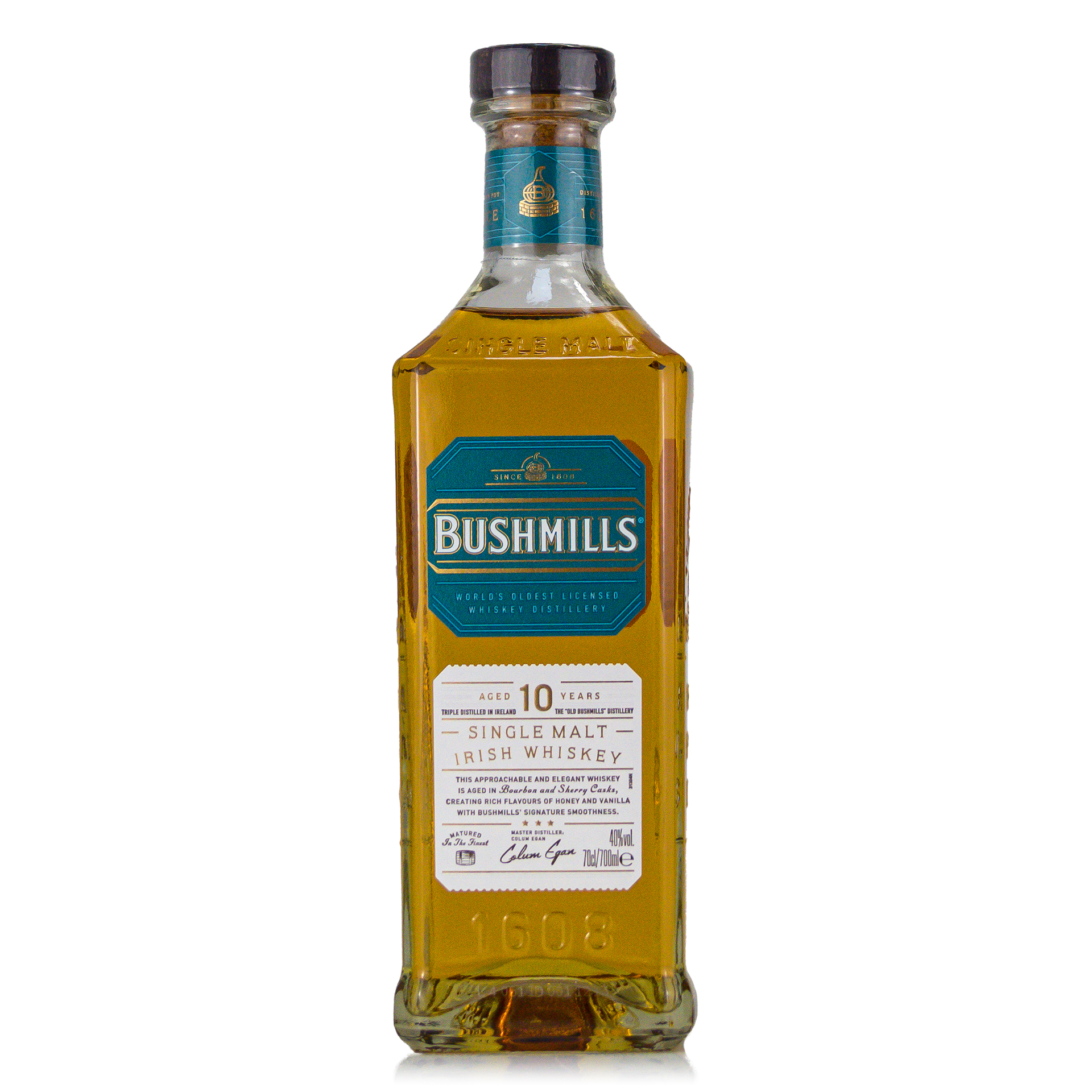 Bushmills 10 year old single malt 0.7 liters 40% vol. Bushmills 10 year old single malt 0.7 liters 40% vol.