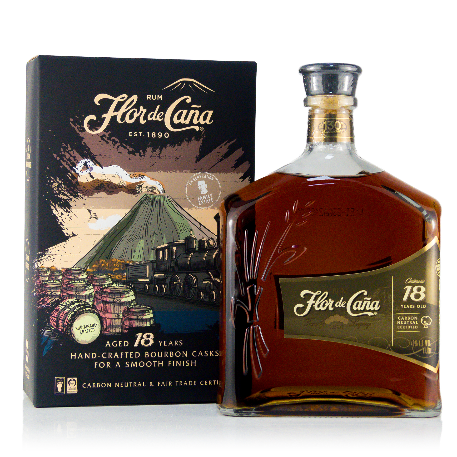 Flor de Cana 18 Jahre 1 Liter 40%vol. Flor de Cana 18 Jahre 1 Liter 40%vol.