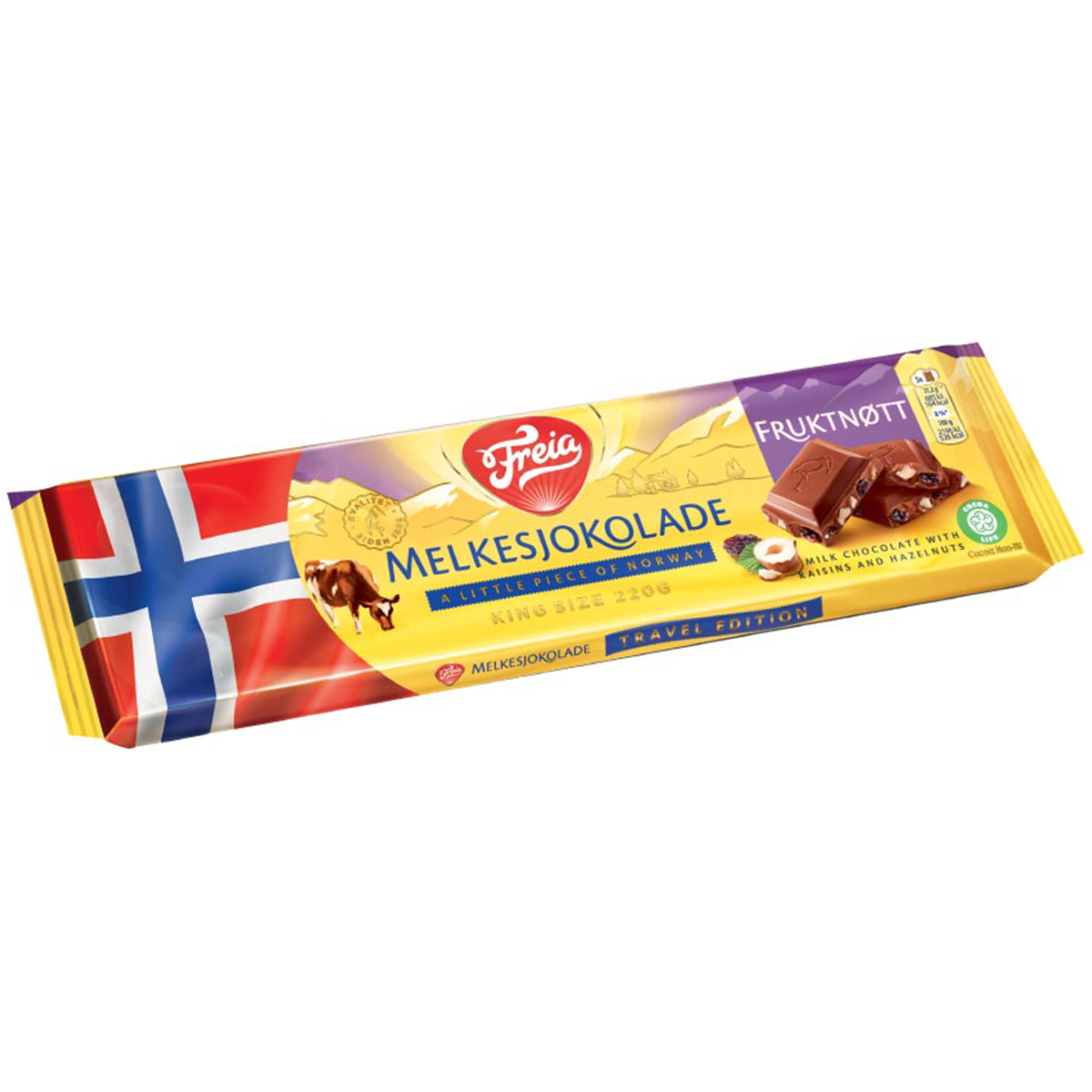 Freia Fruknött milk chocolate with raisins and nut 220g