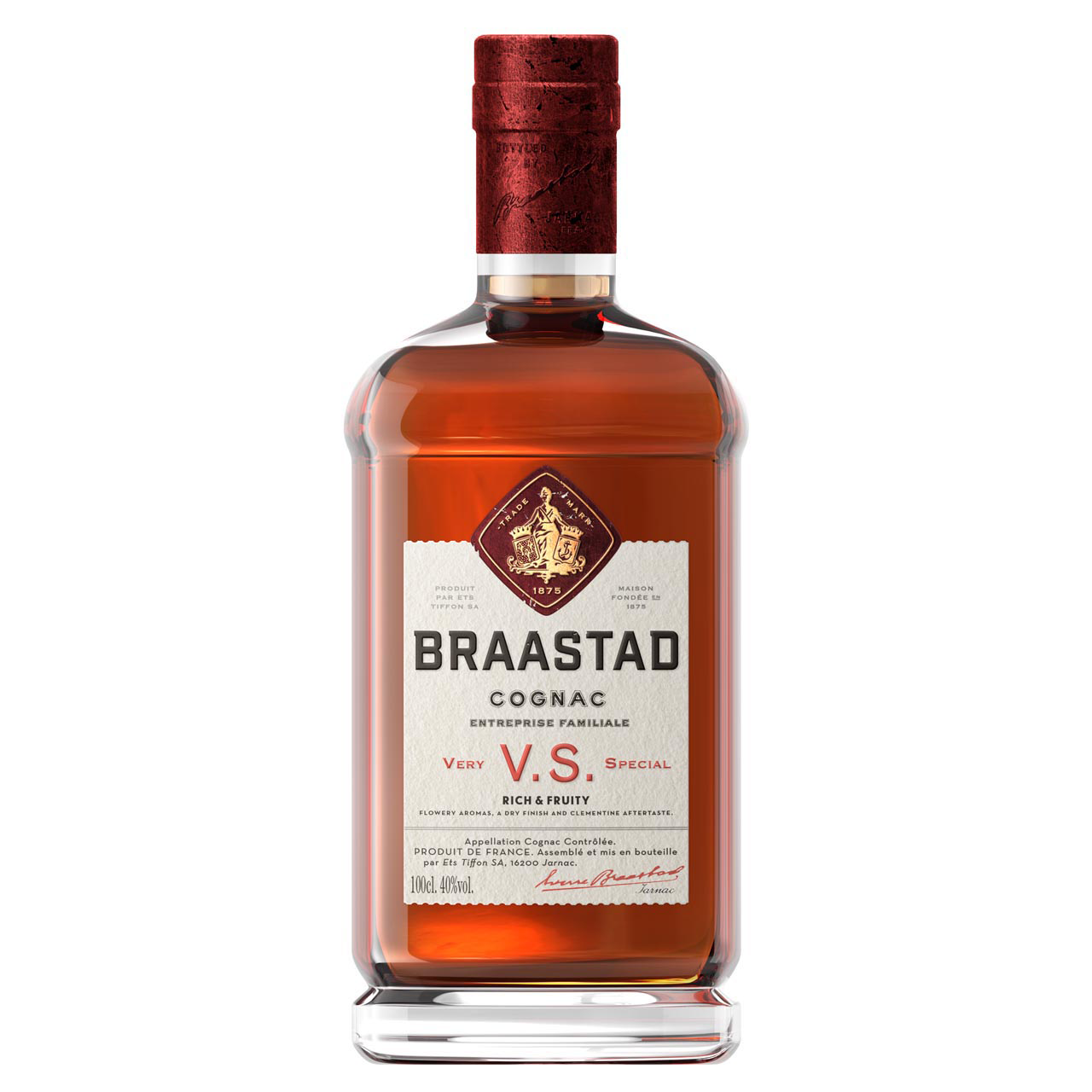 Braastad VS Cognac 1 Liter 40%vol.