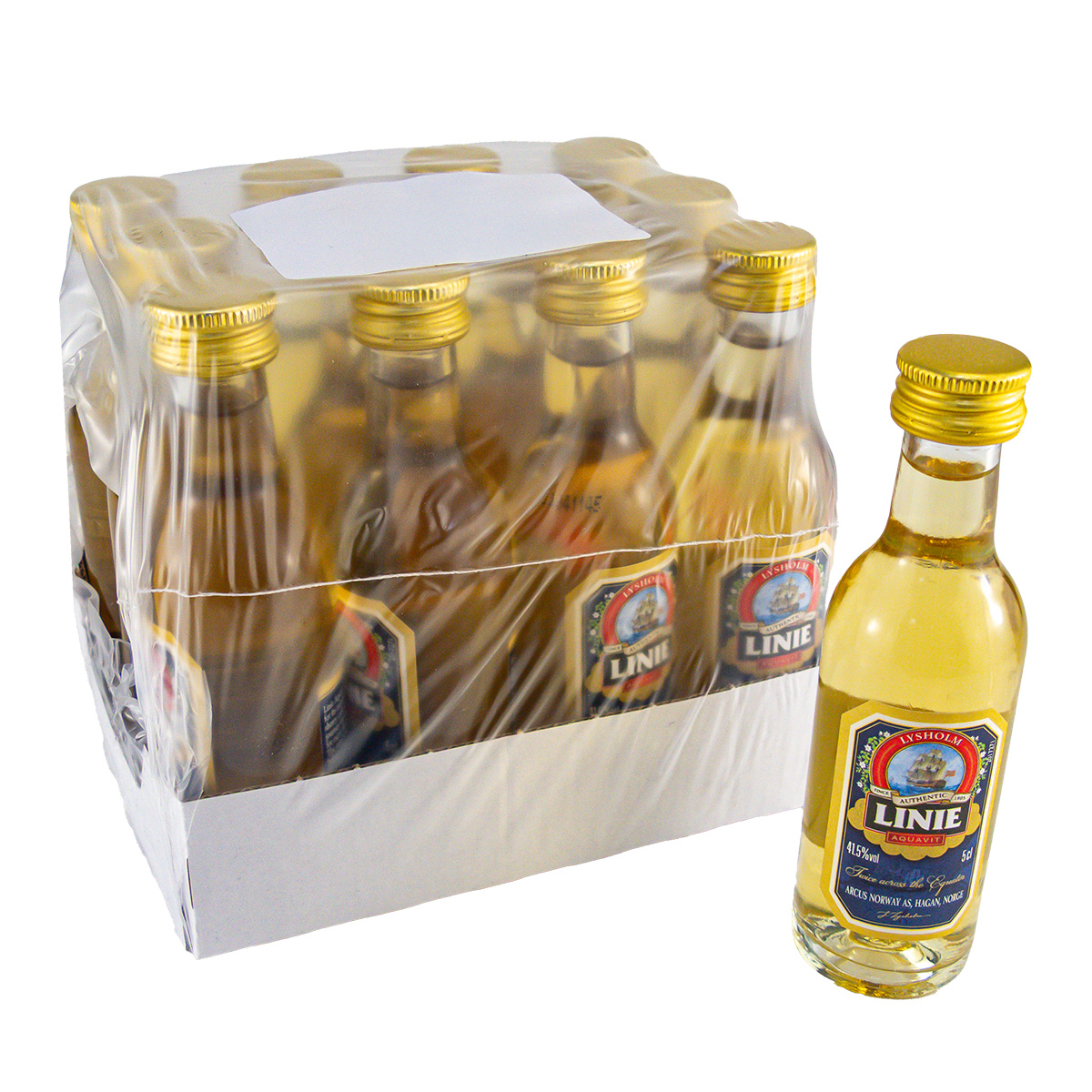 Lysholm Linie Aquavit 12 Flaschen je 0,05 Liter in Box 41,5%vol.