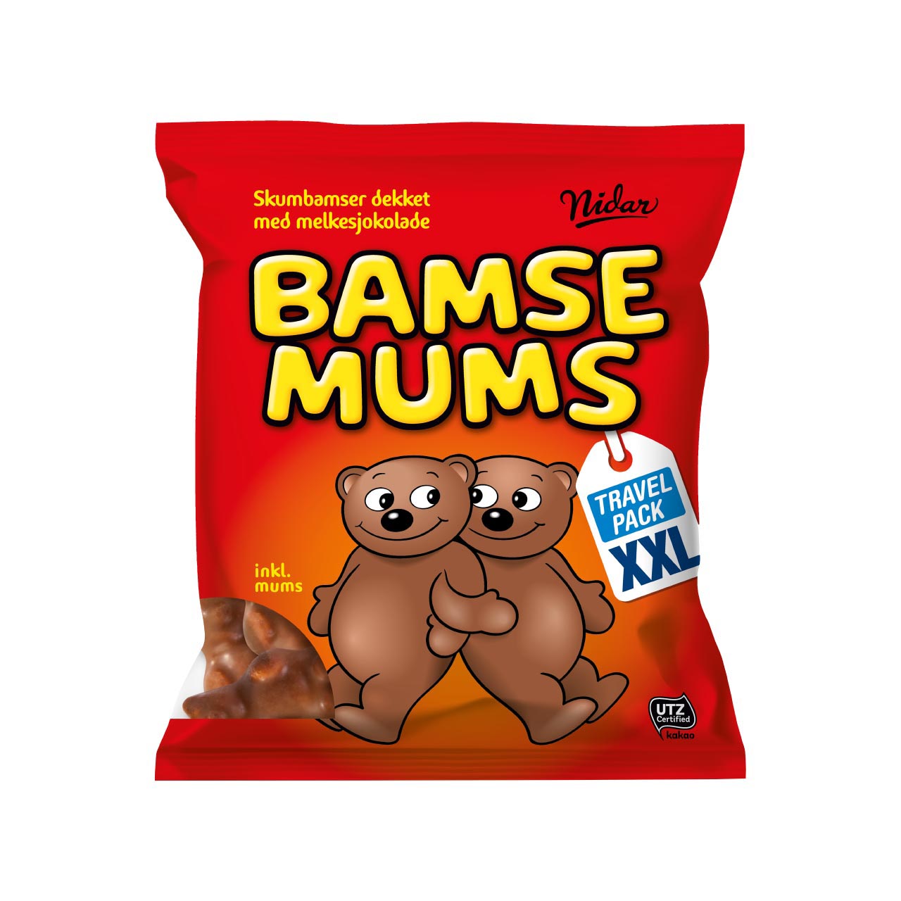 Bamsemums chocolate covered banana marshmallow 400g