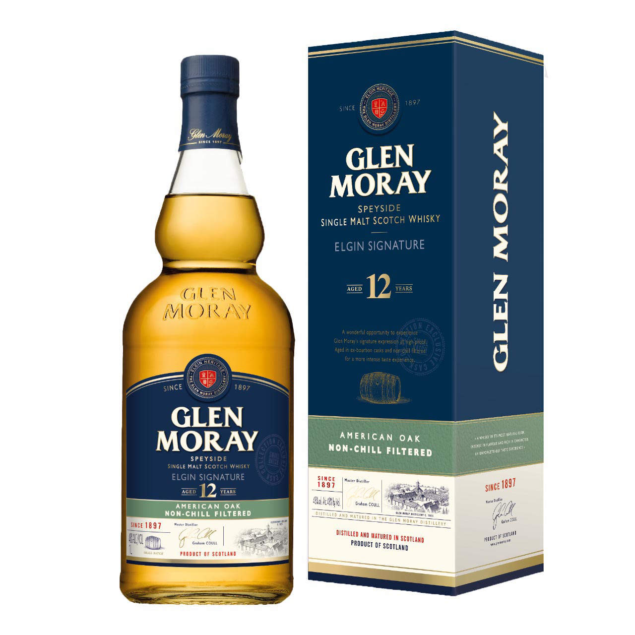 Glen Moray 12 Years Elgin Signature American Cask 1 Liter 48%vol. Glen Moray 12 Years Elgin Signature American Cask 1 Liter 48%vol.
