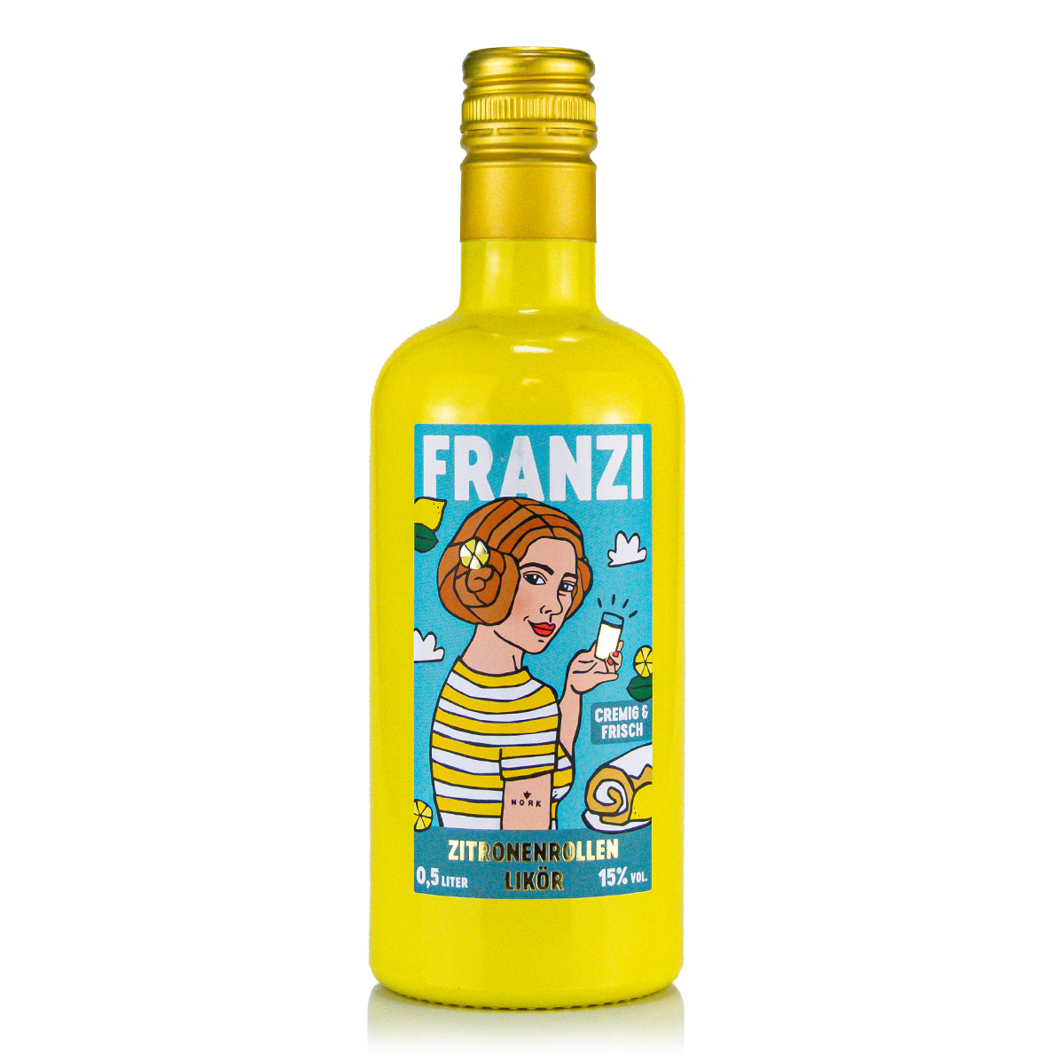 Franzi Zitronenrollen Likör 15%vol.  0,5 Liter