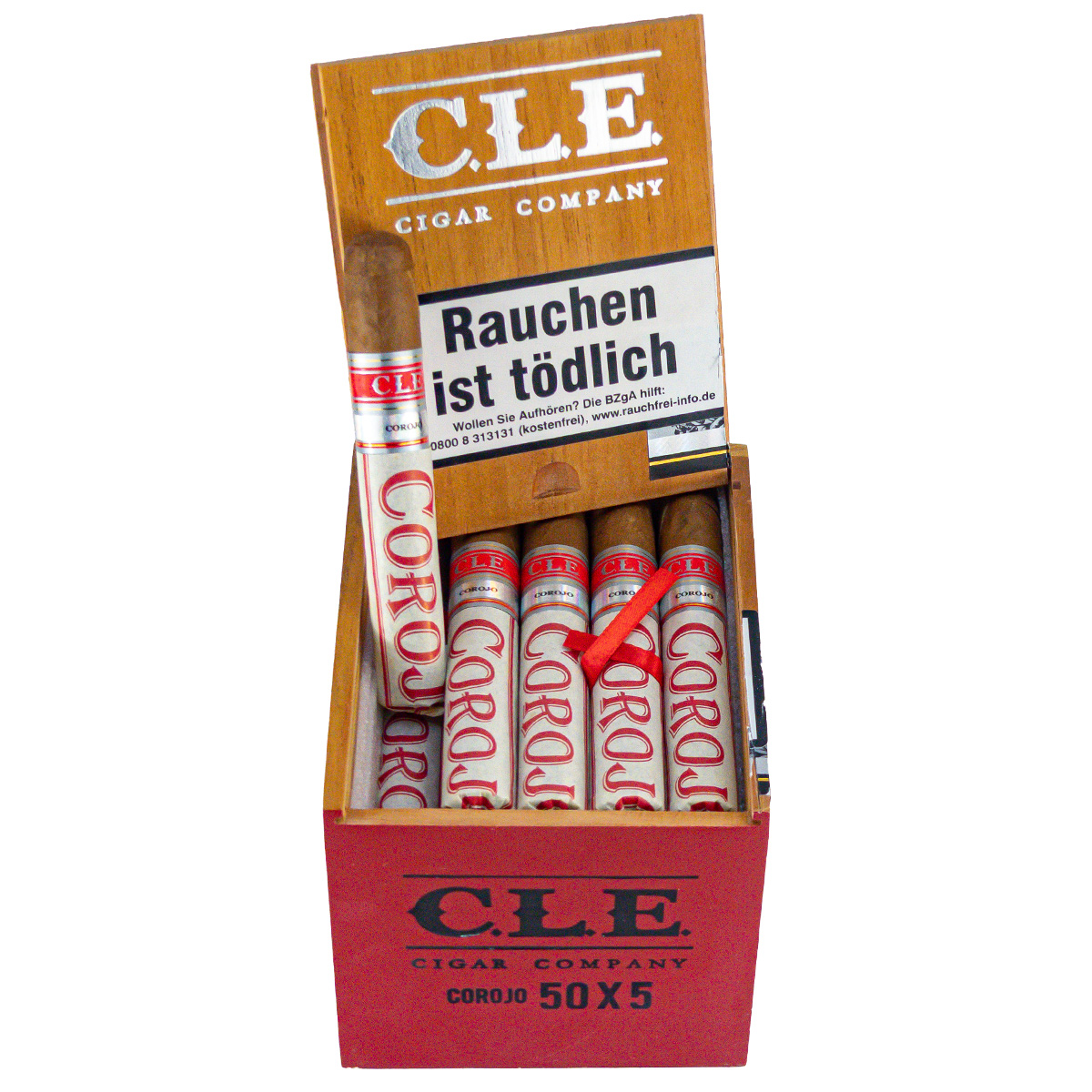 CLE Corojo Robusto 50 x 5 Cigars Box of 25